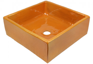 vasque a poser artisanale orange