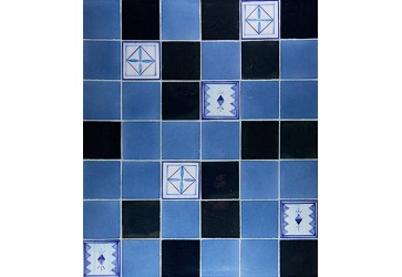 ceramique emaille bleu salle de bain