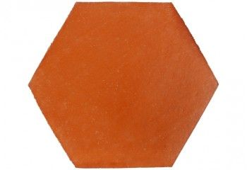 carrelage terre cuite hexagonale rouge