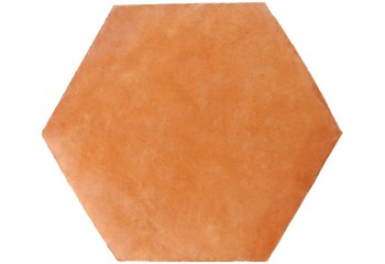 carrelage terre cuite hexagonale rose